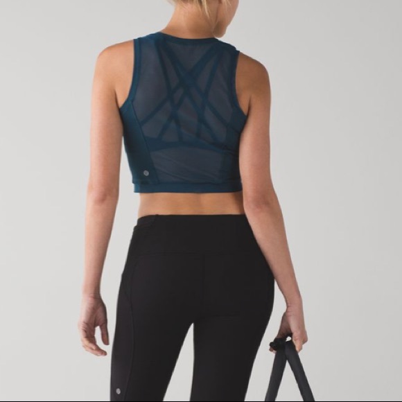 Lululemon free runner crop tank top Alberta Lake - Picture 5 of 15